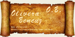 Olivera Bencuz vizit kartica